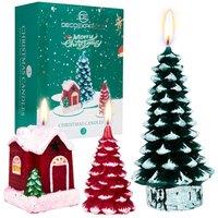 Deco Express Christmas Candles Set 3 Pcs Christmas House Gift Xmas Dcor