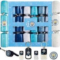 Manchester City F.C. Christmas Crackers 6 Pack Football Gift Xmas Festive Decor