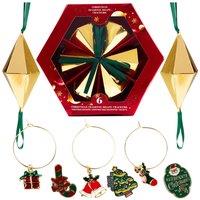 kreativekraft Christmas Cracker Glass Decoration Pack of 6 | Size: 6 Pack