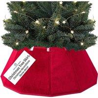 Deco Express Christmas Tree Skirt Red Xmas Dcor Decoration