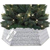 Deco Express Christmas Tree Skirt Silver Xmas Dcor Decoration