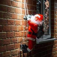 Globrite 60cm Hanging Climbing Santa Indoor Outdoor Christmas Decoration in Red | Size: 100 cm x 60 cm