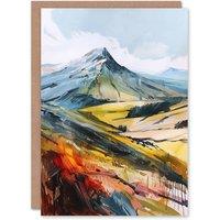 Artery8 Pen Y Fan Hiking Brecon Beacons Welsh Peak Birthday Art Card