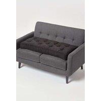 Homescapes Faux Suede 2 Seater Booster Cushion in Black