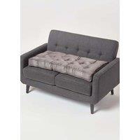 Homescapes Faux Suede 2 Seater Booster Cushion in Grey