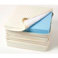Homescapes Quilted Cotton 3 Seater Orthopaedic Booster Cushion Cover in Cream