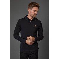 Guess Men's Oliver Long Sleeve Polo Black | Size: Small