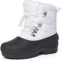 VIVA Polar Men's Nylon Mesh Overlay Waterproof Lace Up Winter Snow Boots in White | Size: 7