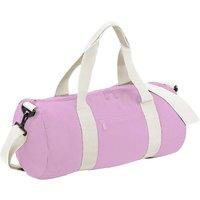 Bagbase Men's Plain Varsity Barrel Duffle Bag (20 Litres) Pack of 2 in Light Pink