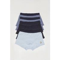 Brave Soul Men's Pack of 5 Boxers with Embroidery Detail | Size: Small