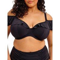 Elomi Women's Plain Sailing Ruffle Bikini Top in Black | Size: 40G