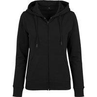 Build Your Brand Women's Terry Zip Hoodie in Black | Size: Medium