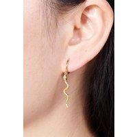 Outrage London Women's Gold snake hoop earrings | Size: Small