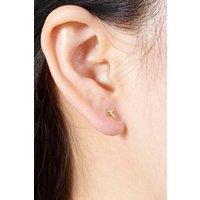 Outrage London Women's Gold Cross Stud earrings | Size: Small