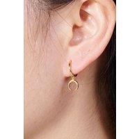 Outrage London Women's gold moon hoop earring | Size: Small