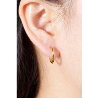 Outrage London Women's 16mm gold hoop earrings | Size: Small