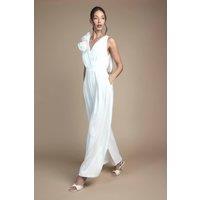 Coast Women's Corsage Cowl Back Bridal Jumpsuit in Ivory | Size: 14