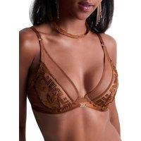 Aubade Women's Rules of Attraction Triangle Plunge Bra in Brown | Size: 38B