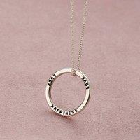 Posh Totty Designs Women's Personalised Sterling Silver Medium Message Necklace | Size: Standard