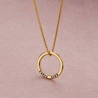 Posh Totty Designs Women's Personalised Yellow Gold Medium Message Necklace | Size: Standard