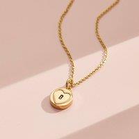 Posh Totty Designs Women's Yellow Gold Mini Personalised Sweetheart Necklace | Size: Standard