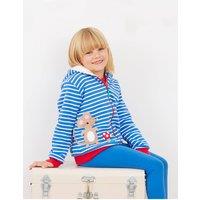 Toby Tiger Mouse & Mushroom Applique Hoodie in Blue | Size: 12-18 m