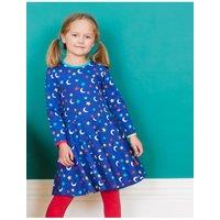 Toby Tiger Star Print Skater Dress in Blue | Size: 2-3 Years