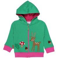 Toby Tiger Fawn Applique Hoodie in Green | Size: 18-24 m