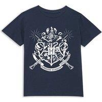 Harry Potter Official Hogwarts House Crest Kids' T-Shirt - 9-10 Years in Navy | Size: YL