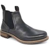 HX London Men's Merton Leather Chelsea Boots in Black | Size: 11