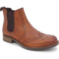 HX London Men's Albert Brogue Leather Chelsea Boots in Tan | Size: 11