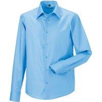 Russell Men's Ultimate Non-Iron Tailored Long-Sleeved Formal Shirt in Light Blue | Size: 17.5 in