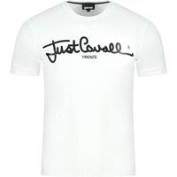 Just Cavalli Men's Logo Signature White T-Shirt | Size: Medium