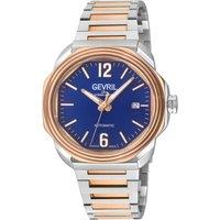 Gevril Men's 46543B Swiss Made Automatic, Sellita SW200-2 Blue Dial Watch in Silver