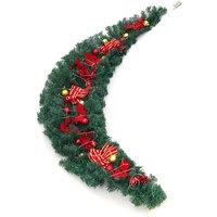 180cm Artificial Classic Christmas Cotton for Front Door Decoration in Green