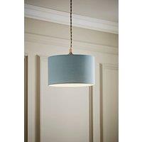 ValueLights Reni Duck Egg Blue Fabric Easy Fit Drum Ceiling Lamp Shade | Size: Large