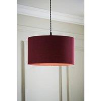 ValueLights Reni Plum Fabric Easy Fit Drum Ceiling Lamp Shade | Size: Small