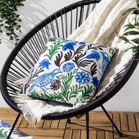 Furn Aljento Floral Water & UV Resistant Outdoor Cushion in Blue | Size: 43 cm x 43 cm