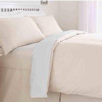 Chums Easy Care Poly Cotton Sheets & Pillowcases in Ecru | Size: Double Flat