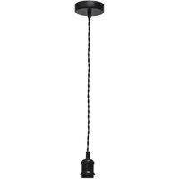 First Choice Lighting Flex -Black Retro Ceiling Pendant Flex Kit for Easy Fit Shades in Black