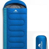 Voyager Sleeping Bag for Adults - Lightweight & Compact (190x30x80cm) in Blue | Size: 190 x 30 x 80 cm