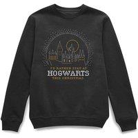 Harry Potter Official I'd Rather Stay At Hogwarts Sweatshirt - Black | Size: 2XL