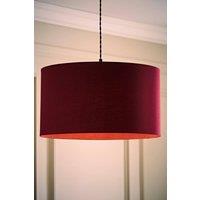 ValueLights Reni Plum Fabric Easy Fit Drum Ceiling Lamp Shade with Bulb | Size: Large