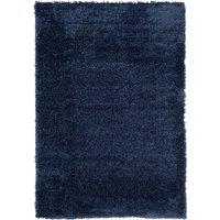 Kukoon Soft Fluffy Thick Pile Shaggy Area Rug, Living Room Bedroom Carpet Runner in Navy | Size: 80 cm x 150 cm