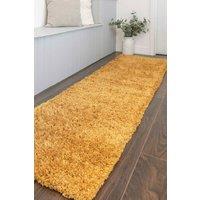 Kukoon Runner Rug Yellow Ochre Super Soft Shaggy Long Hallway Rugs | Size: 60 cm x 240 cm