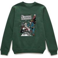 DC Comics Originals Superman Action Comics Green Christmas Jumper | Size: XL