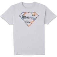 DC Comics DC Originals Floral Superman Men's T-Shirt - White | Size: 3XL