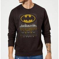 DC Comics Batman Seasons Greetings From Gotham Christmas Jumper - Black | Size: 5XL