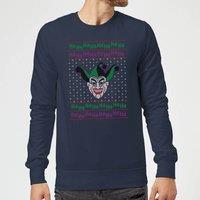 DC Comics DC Joker Knit Christmas Jumper - Navy | Size: 2XL