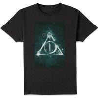 Harry Potter Hallows Painted Men's T-Shirt - Black | Size: Medium